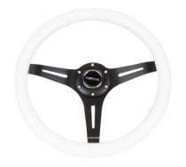 Classic Träratt 350mm 3-ekrad Svart Centrum Vit Ratt NRG